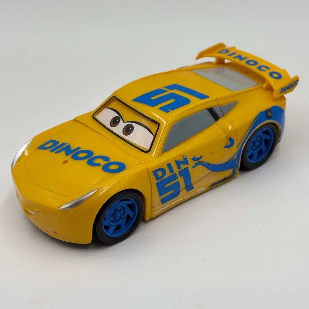 Disney Pixar Cars Race and Reck Cruz Ramirez Dinoco 51 Yellow Toy Car DYW43